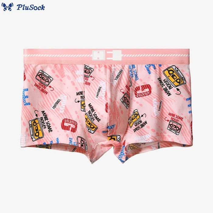Plusock Plus Size Pink Series Boxer Briefs(4 Packs)