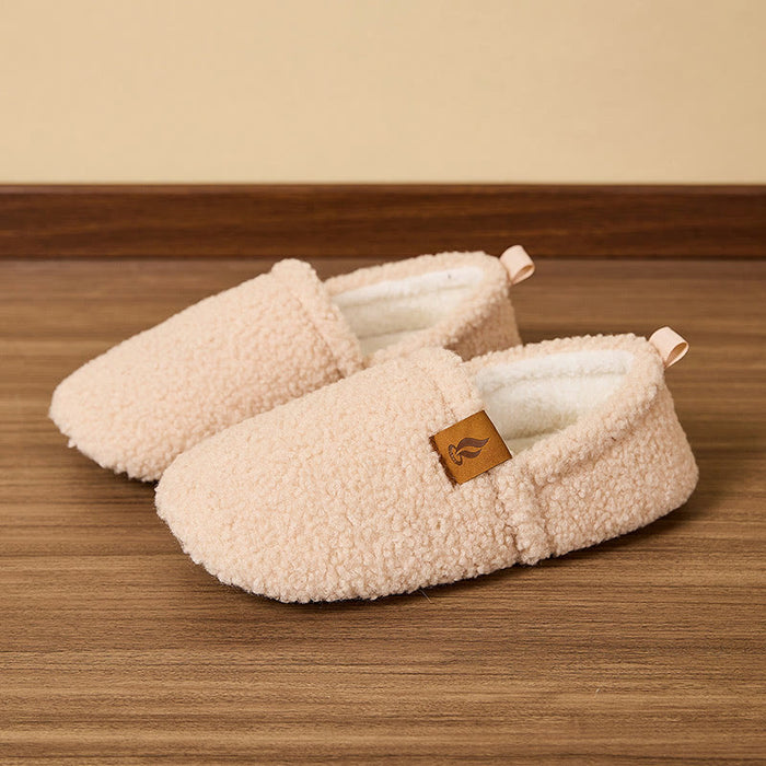 Plusock Plus Size Warm Wear Resistant Slippers - Beige - EU44-45(US10-11) - image 7