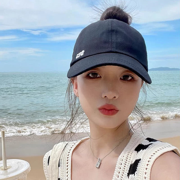 Plusock Ponytail Hole Sun Protection Baseball Cap