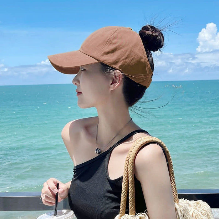 Plusock Ponytail Hole Sun Protection Baseball Cap