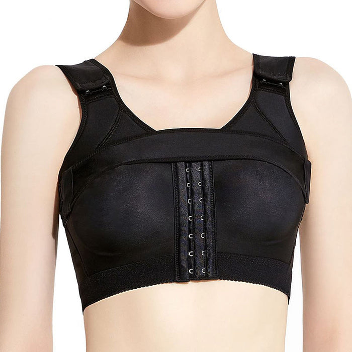 Plusock Post Surgery Front Closure Compression Vest - Black - XS - image 6