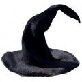 Plusock Sculpted Wide Brim Halloween Witch Costume Hat - Black - One Size - image 1