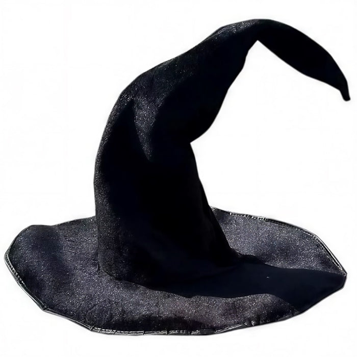Plusock Sculpted Wide Brim Halloween Witch Costume Hat - Black - One Size - image 1