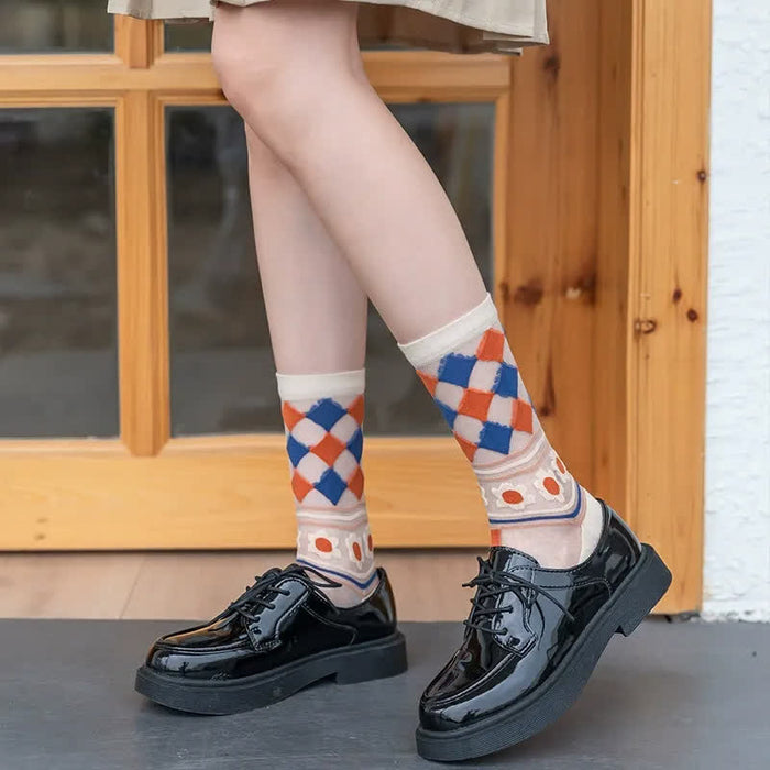Plusock Sheer Daisy Lace Sheer Quarter Socks(5 Pairs) - image 2