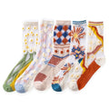 Plusock Sheer Daisy Lace Sheer Quarter Socks(5 Pairs) - Multicolor - EU35-40(US2-7) - image 3