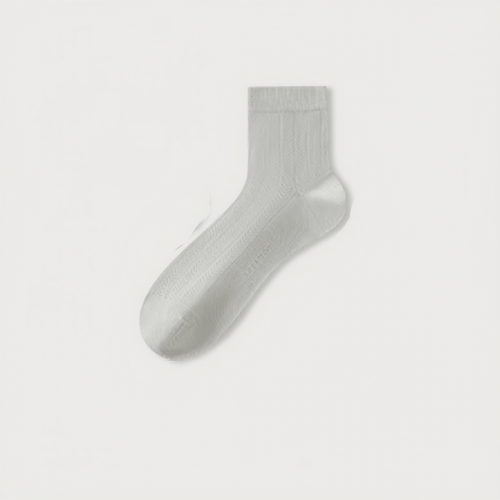 Plusock Silk Thin Quarter Socks(5 Pairs) - Light Gray - EU39-44(US5-10) - image 5