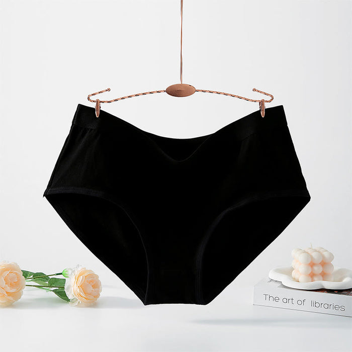 Plusock Simple High Waisted Strentch Panty(4 Packs) - Black - 6XL - image 2