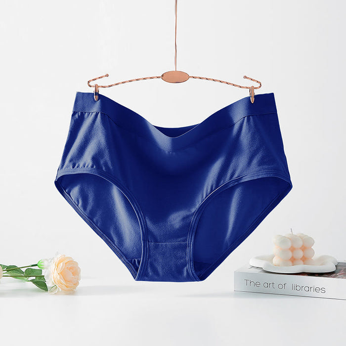 Plusock Simple High Waisted Strentch Panty(4 Packs) - Dark Blue - 6XL - image 4