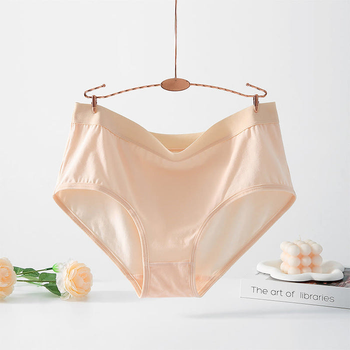 Plusock Simple High Waisted Strentch Panty(4 Packs) - Apricot - 6XL - image 5