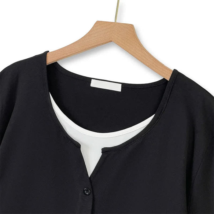 Plusock Soft Cotton Blend Contrast Trim Skirt Set - image 1