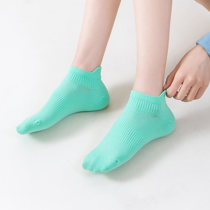 Plusock Solid Color Quick-drying Running Ankle Compression Socks(8 Pairs)