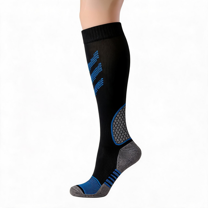 Plusock Striped Compression Socks(6 Pairs) - Blue - L/XL - image 5
