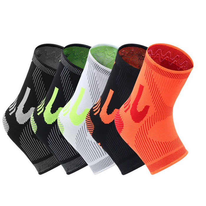 Plusock Striped Stretch Sports Knit Ankle Braces