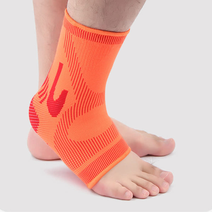 Plusock Striped Stretch Sports Knit Ankle Braces