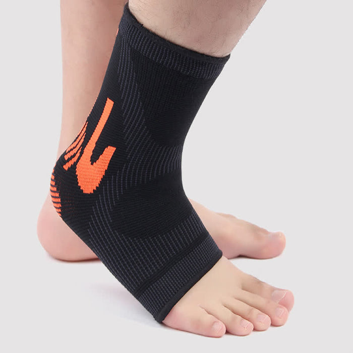 Plusock Striped Stretch Sports Knit Ankle Braces