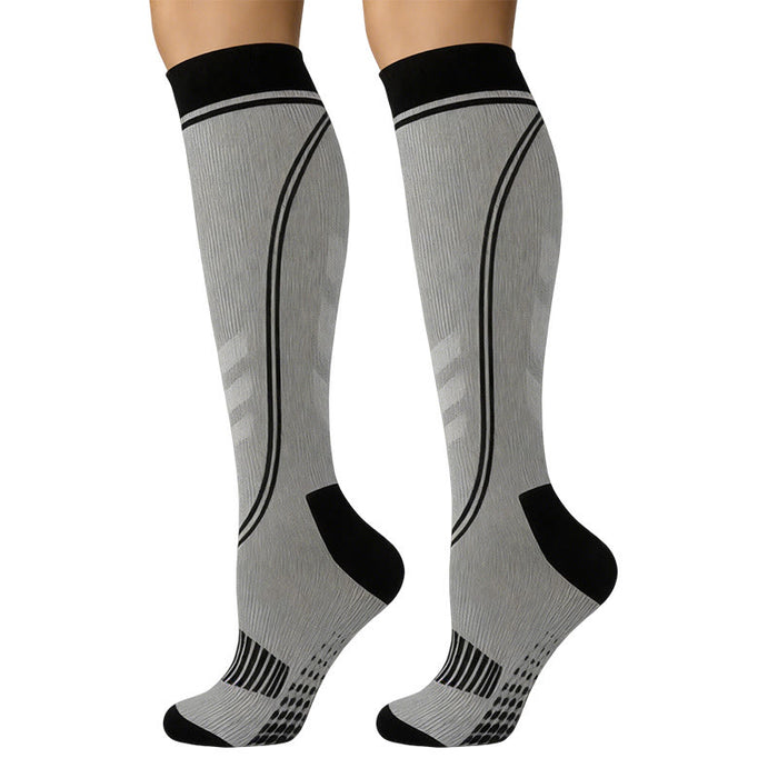 Plusock Support Sport Compression Socks(5 Pairs) - Grey - S/M - image 7