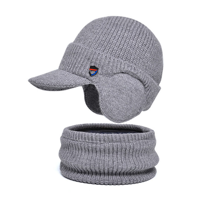 Plusock Warm Earmuffs Beanie Scarf 2 In 1 Set