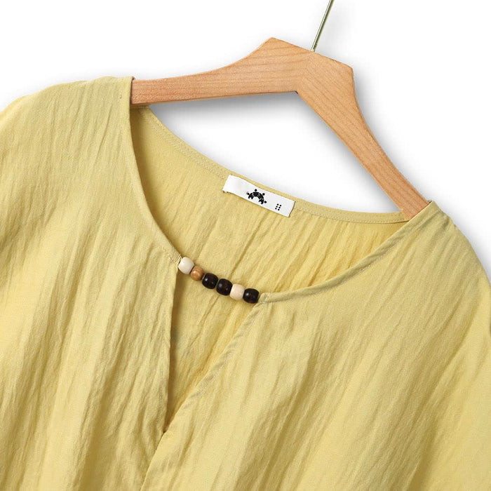 Plusock Yellow Loose Top Floral Skirt Matching Two Piece Set - image 2