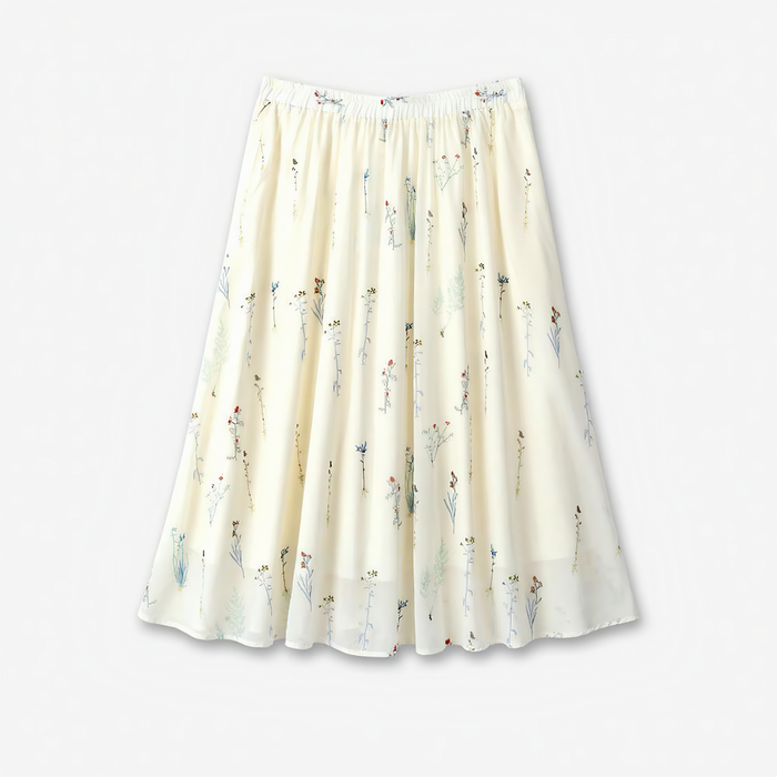 Plusock Yellow Loose Top Floral Skirt Matching Two Piece Set - Dress - 6XL - image 5