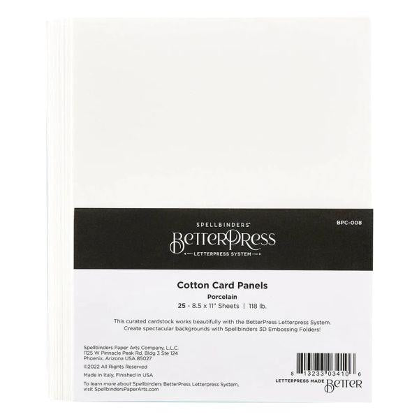 Porcelain BetterPress Cotton 8.5"x11" Sheets