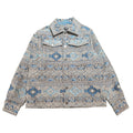 Prestige Blue Aztec Button Up Jacket - Dudes Boutique