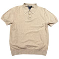 Prestige Oatmeal Textured Knit Polo - Dudes Boutique
