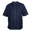 Prestige Navy Short Sleeve Embroidered Button-Up Shirt - Dudes Boutique