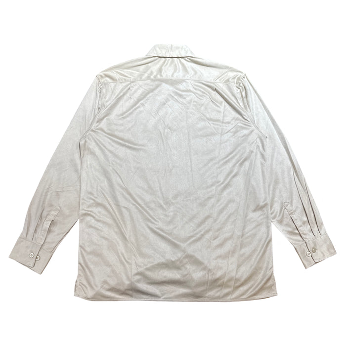 Pronti Cream Velour Button Up Shirt - Dudes Boutique