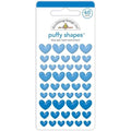 Puffy Stickers - Mini Hearts - Blue Jean