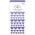 Puffy Stickers - Mini Hearts - Lilac