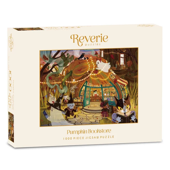 Pumpkin Bookstore luksuspuslespil 1000 brikker fra Reverie