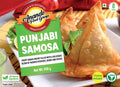 PUNJABI SAMOSA 8 PCS WITH GREEN CHUTNEY 75G X 8 PCS X 12 PACKS + 50G X 12 PACKS (GREEN CHUTNEY)