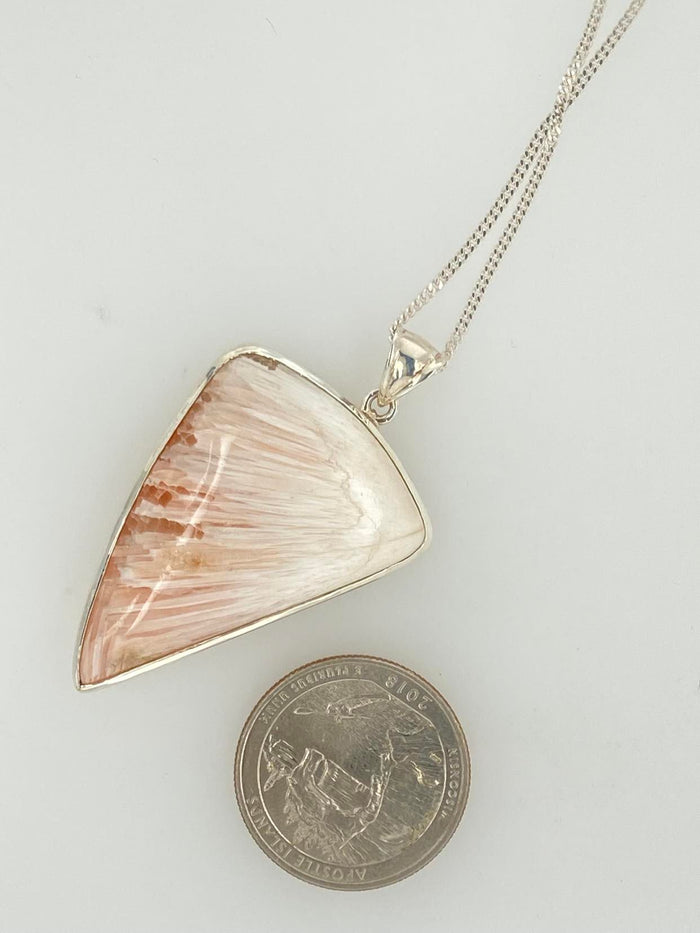 Radiating Scolecite Pendant – Sterling Silver | Ben Davis