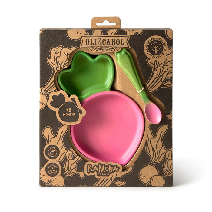 Ramona the Radish Plate & Spoon Set – Oli and Carol