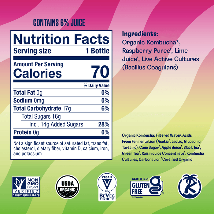 Raspberry Lime Kombucha Health-Ade