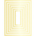 Rectangle Dot Border Hot Foil Plate