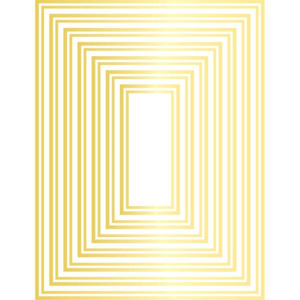 Rectangle Double Border Hot Foil Plate