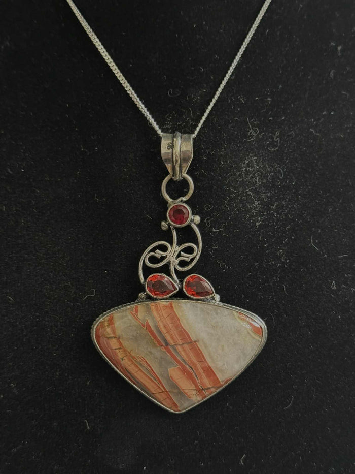 Red Jasper with Red Gemstones