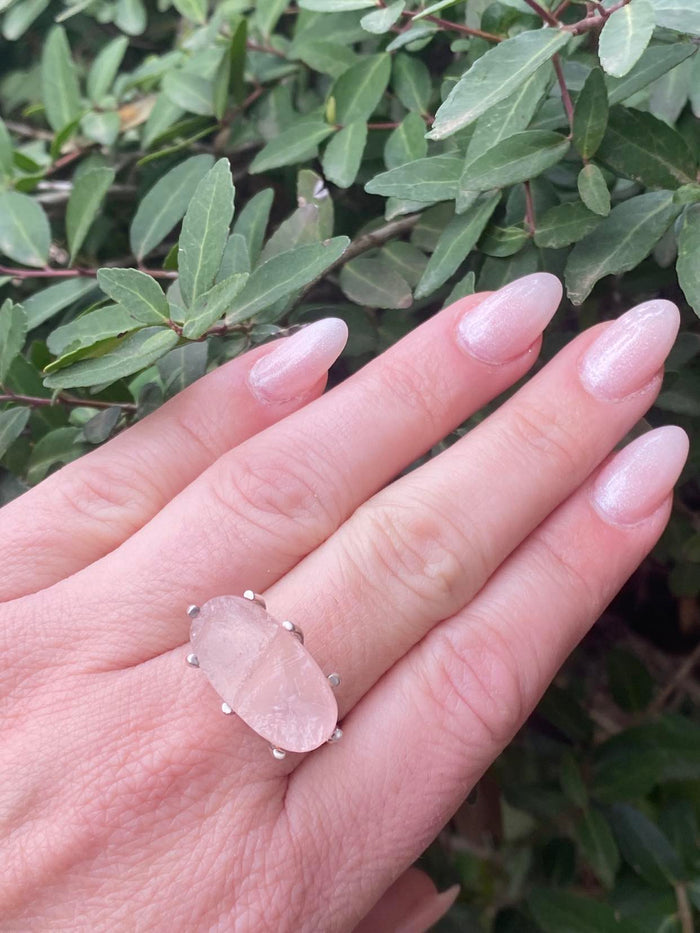 Ring Size 10 Rose Quartz