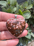 River Jasper Heart Pendant – Sterling Silver