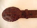 Safari Burgundy Crocodile Belt - Dudes Boutique