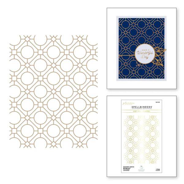 Sealed  - Geometric Optical Background Glimmer Hot Foil Plate