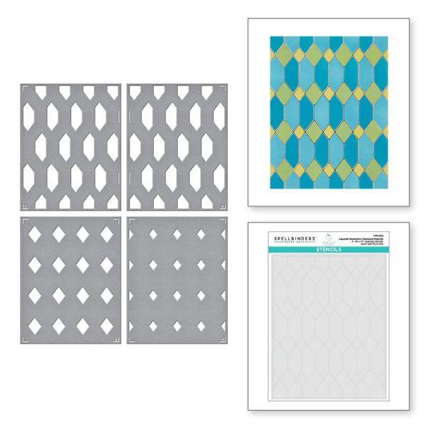 Sealed Collection - Layered Geometric Diamond Stencils