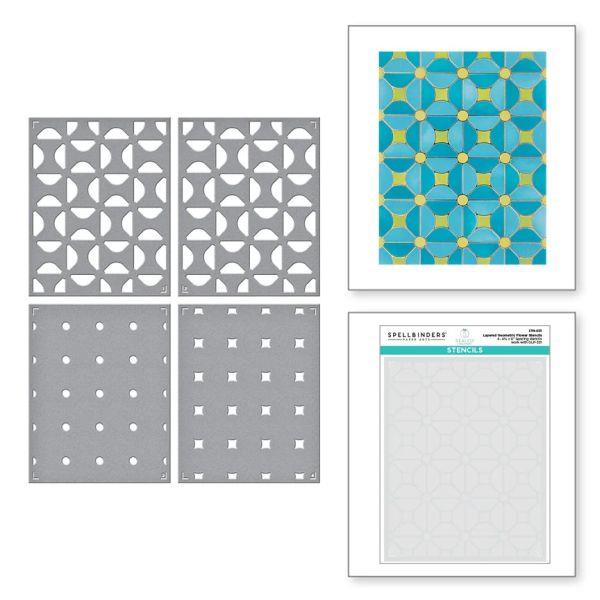 Sealed Collection - Layered Geometric Flower Stencils