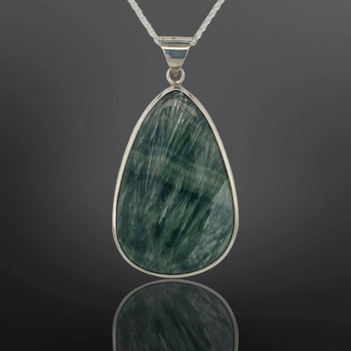 Seraphinite Angel Pendant Necklace