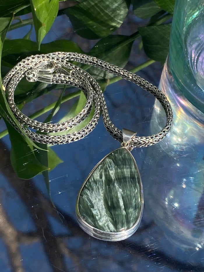 Seraphinite Angel Pendant