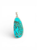 Shattuckite Pendant with Thick 925 Sterling Silver