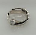 Size 8 CZ Sterling Silver Ring