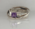 Size 8 Gem Cut Double Sterling Silver
