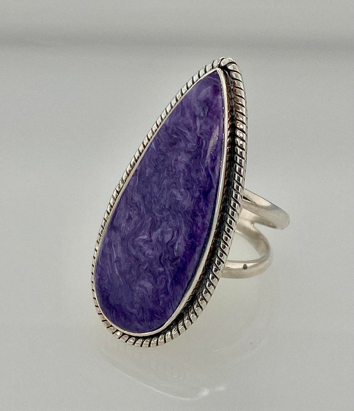 Size 9 Charoite Custom Ring